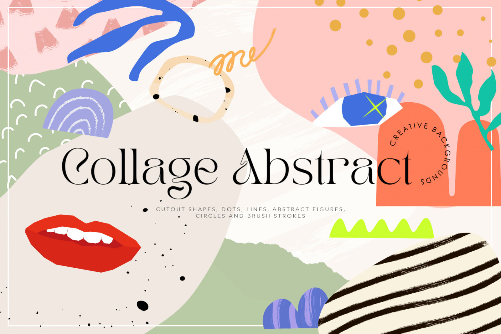 Abstract Collage Cutout Shapes