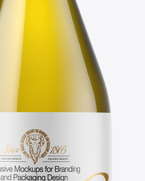 Antique Green Glass White Wine Bottle Mockup Antique Green Glass White Wine Bottle Mockup
