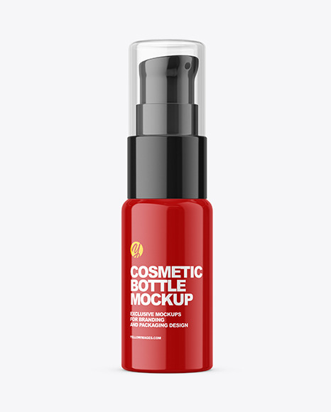 Glossy Plastic Airless Bottle Mockup Glossy Plastic Airless Bottle Mockup