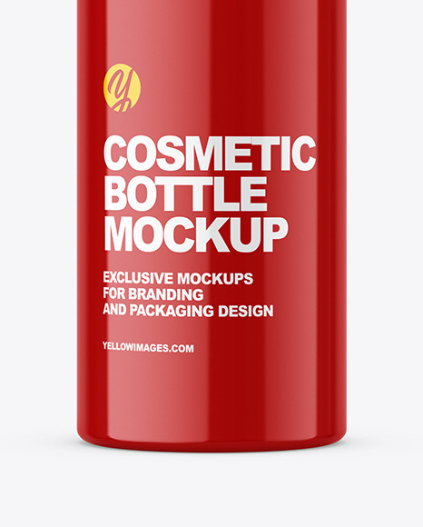Glossy Plastic Airless Bottle Mockup Glossy Plastic Airless Bottle Mockup