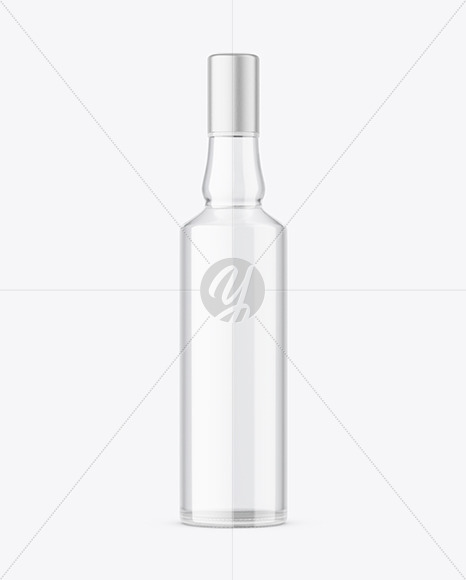 Clear Glass Vodka Bottle Mockup