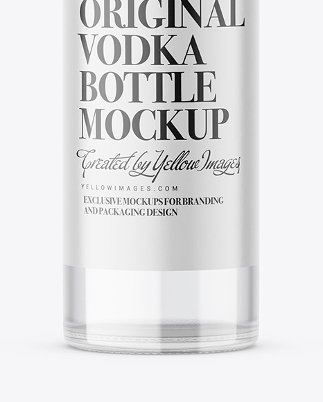 Clear Glass Vodka Bottle Mockup Clear Glass Vodka Bottle Mockup