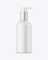 Matte Cosmetic Bottle with Pump Mockup Matte Cosmetic Bottle with Pump Mockup