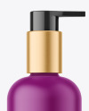 Matte Cosmetic Bottle with Pump Mockup Matte Cosmetic Bottle with Pump Mockup
