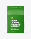 Matte Drink Carton Pack Mockup