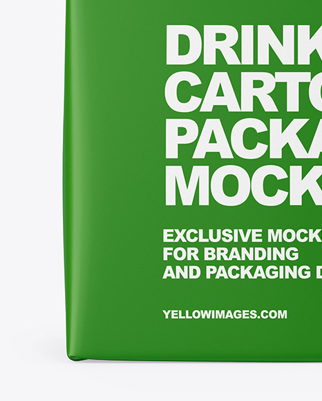 Matte Drink Carton Pack Mockup