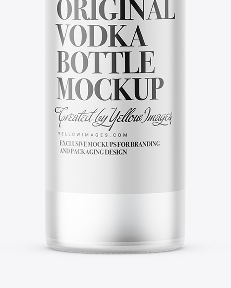 Frosted Glass Vodka Bottle Mockup