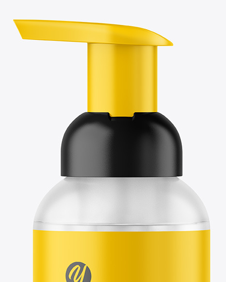 Frosted Cosmetic Bottle with Pump Mockup Frosted Cosmetic Bottle with Pump Mockup