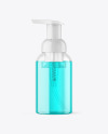 Color Liquid Cosmetic Bottle with Pump Mockup