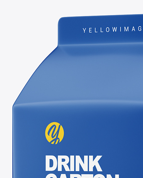 Glossy Drink Carton Pack Mockup