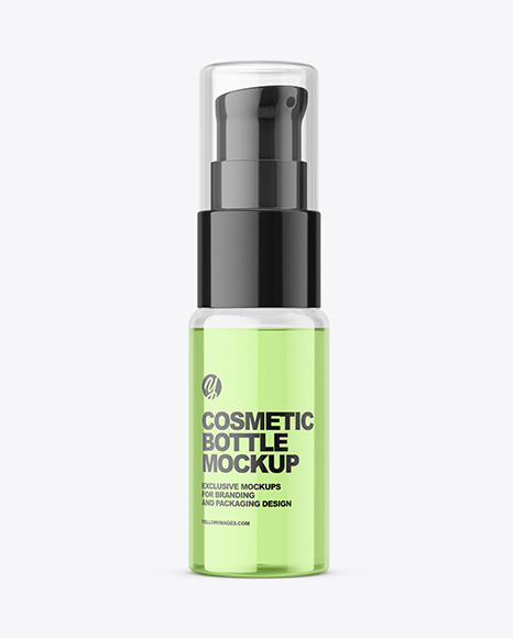 Clear Plastic Airless Bottle Mockup Clear Plastic Airless Bottle Mockup