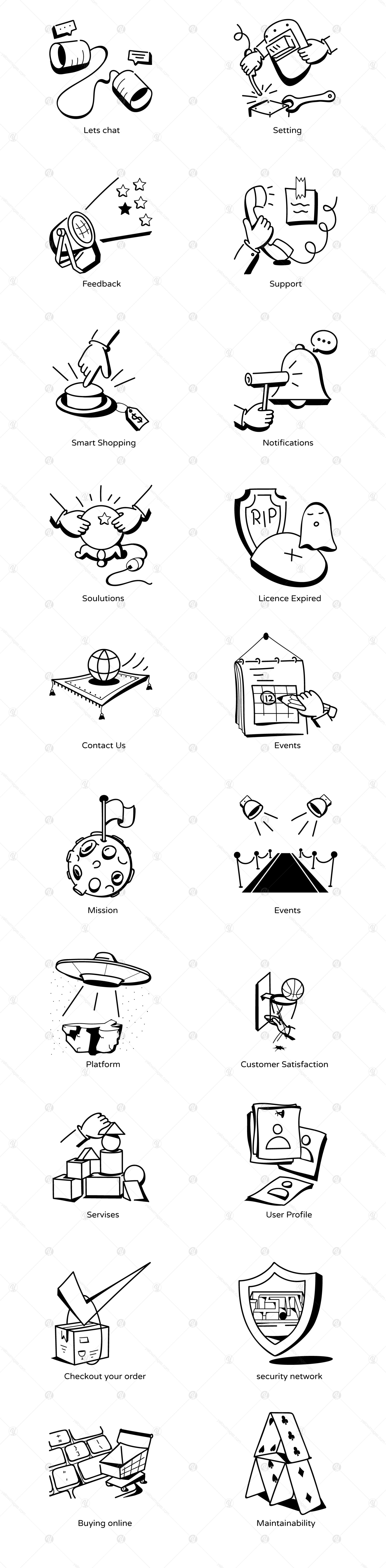 100 Web Services Illustrations 100 Web Services Illustrations