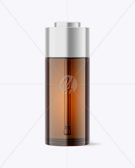 Amber Glass Dropper Bottle Mockup