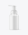 Clear Liquid Soap Cosmetic Bottle with Pump Mockup