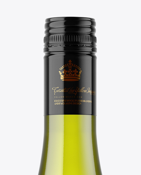Green Glass White Wine Bottle Mockup Green Glass White Wine Bottle Mockup
