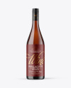 Amber Glass White Wine Bottle Mockup Amber Glass White Wine Bottle Mockup
