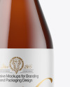 Amber Glass White Wine Bottle Mockup Amber Glass White Wine Bottle Mockup