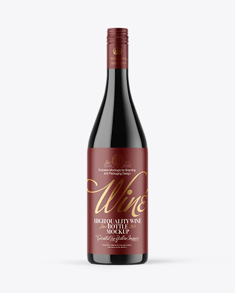 Dark Glass Wine Bottle Mockup Dark Glass Wine Bottle Mockup