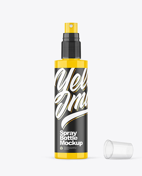 Glossy Spray Bottle Mockup - Perfume spray bottle mockup