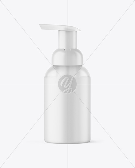 Frosted Liquid Soap Cosmetic Bottle with Pump Mockup