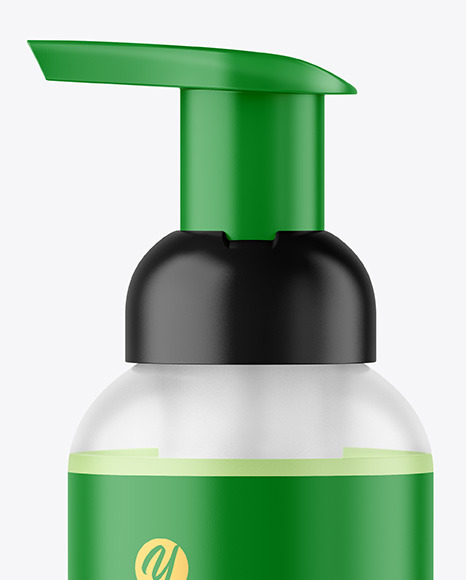 Frosted Liquid Soap Cosmetic Bottle with Pump Mockup