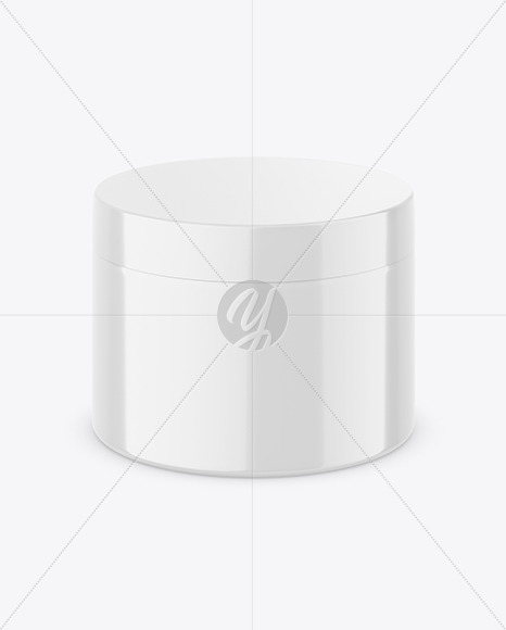 Glossy Cosmetic Jar Mockup