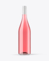 Clear Glass Pink Wine Bottle Mockup