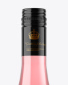 Clear Glass Pink Wine Bottle Mockup