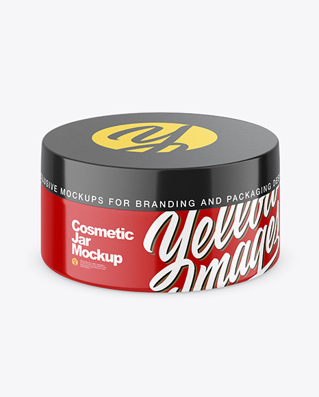 Glossy Cosmetic Jar Mockup - Body cream jar