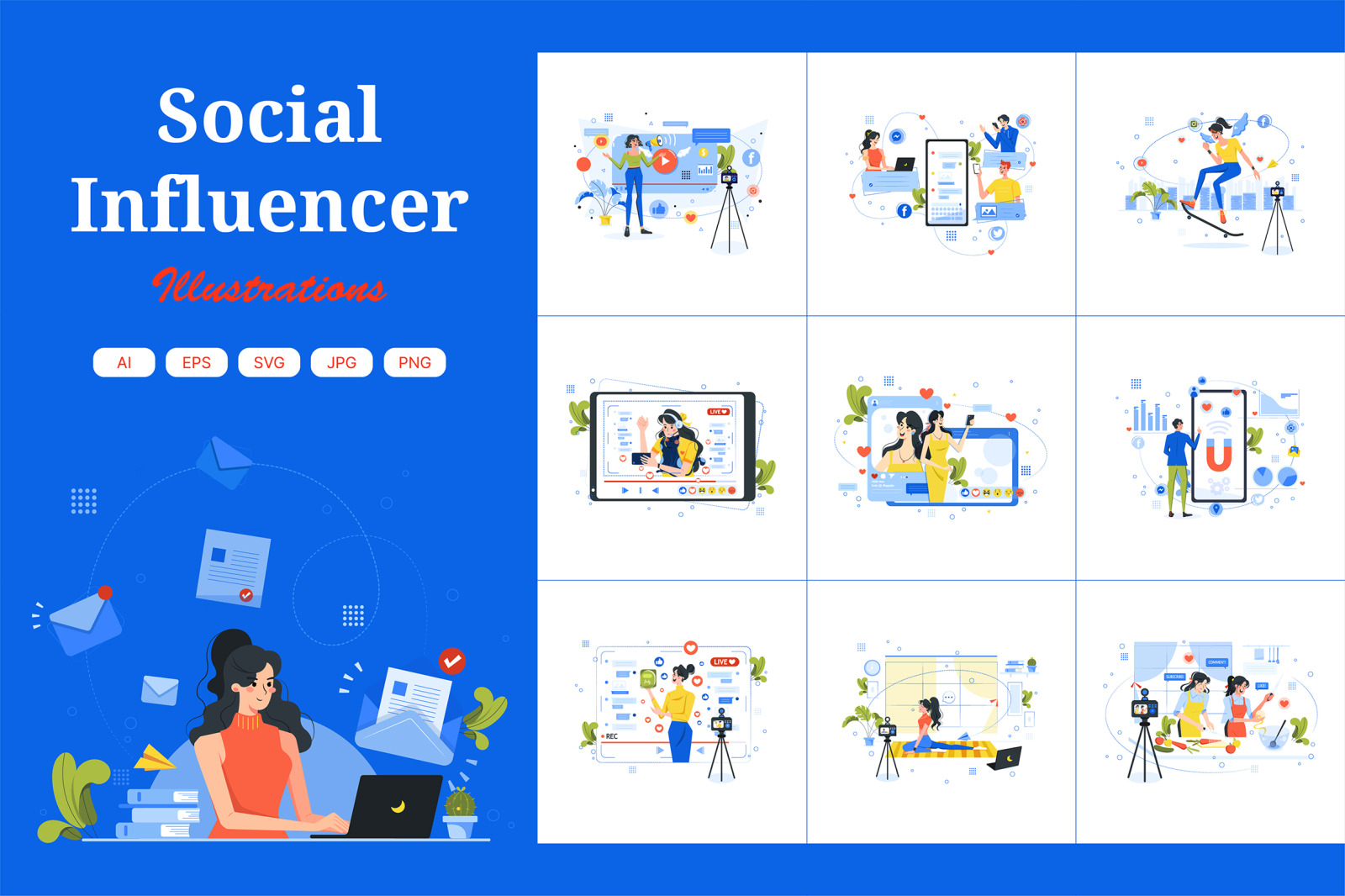 M353_Social Influencer Illustrations