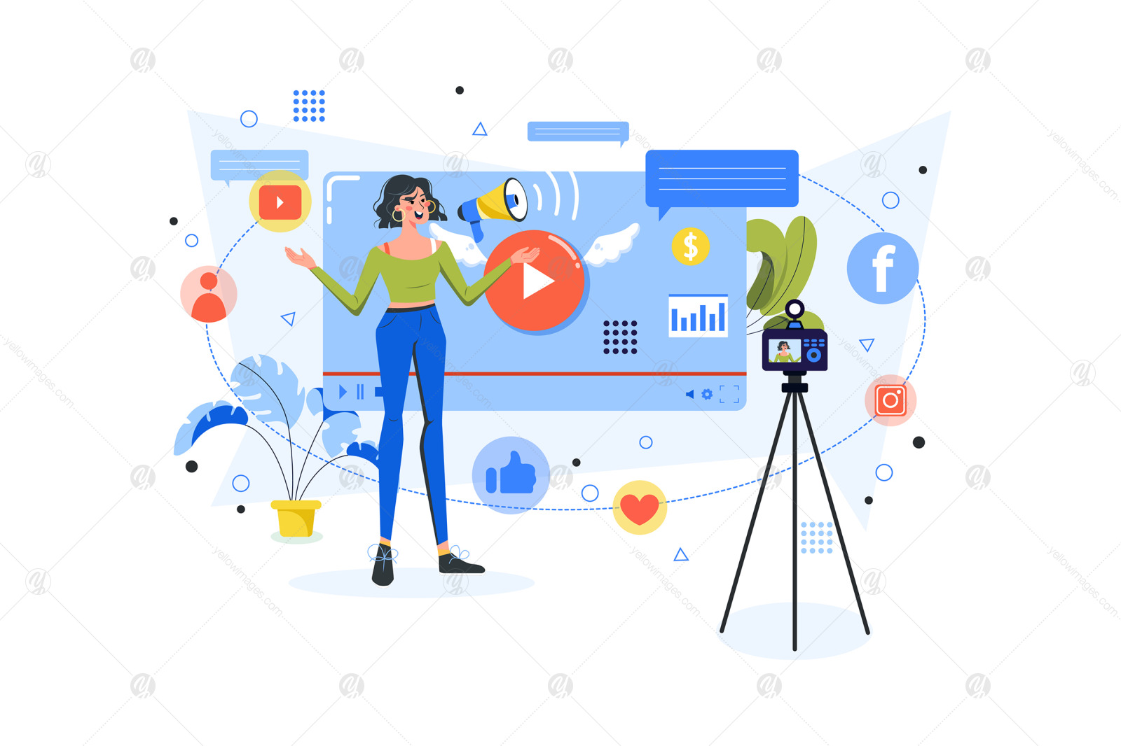 M353_Social Influencer Illustrations