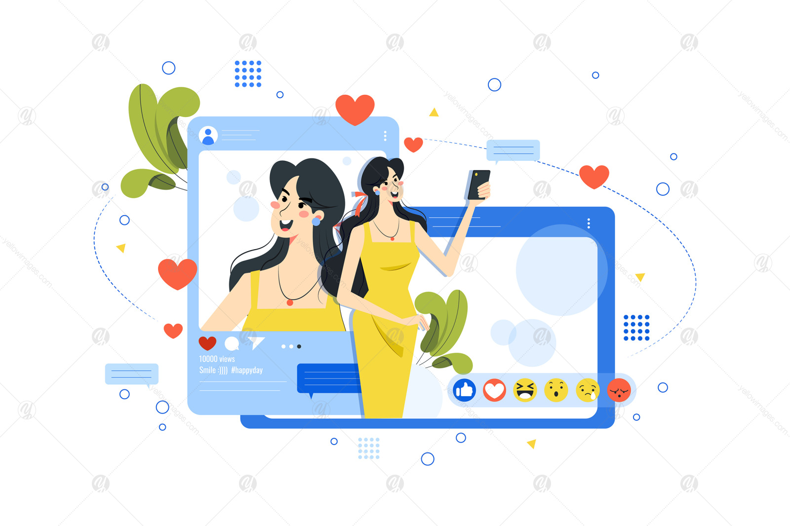 M353_Social Influencer Illustrations