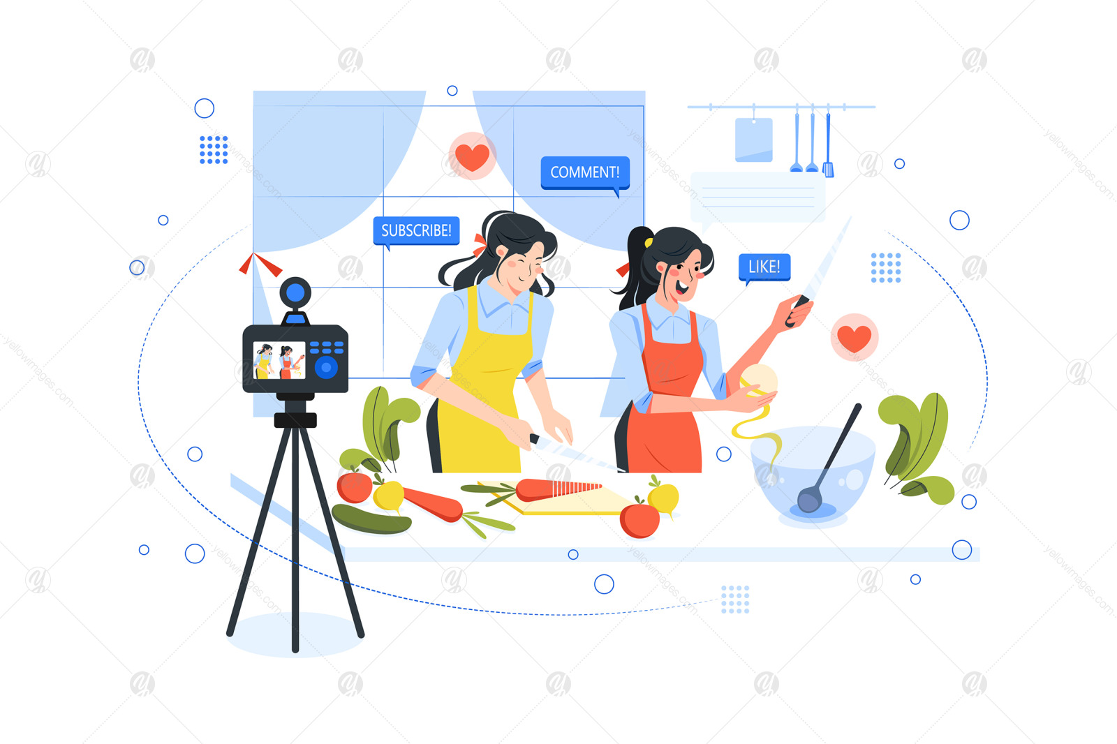 M353_Social Influencer Illustrations