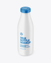 Matte Plastic Milk Bottle Mockup