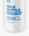 Matte Plastic Milk Bottle Mockup