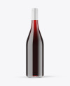 Clear Glass Red Wine Bottle Mockup