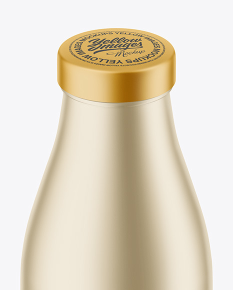 Metallized Milk Bottle Mockup