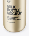 Metallized Milk Bottle Mockup