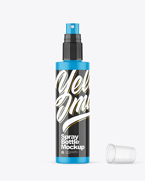 Matte Spray Bottle Mockup