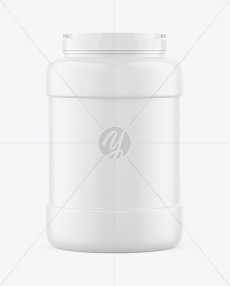 3500ml Matte Plastic Jar Mockup