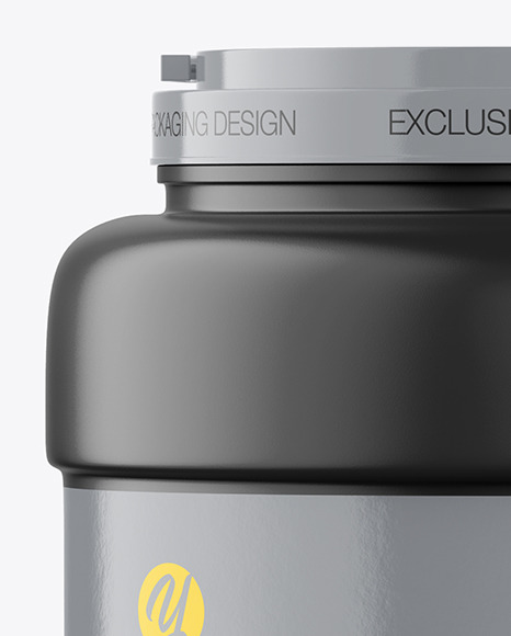 3500ml Matte Plastic Jar Mockup