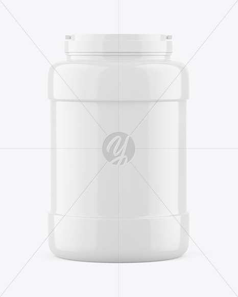 3500ml Glossy Plastic Jar Mockup