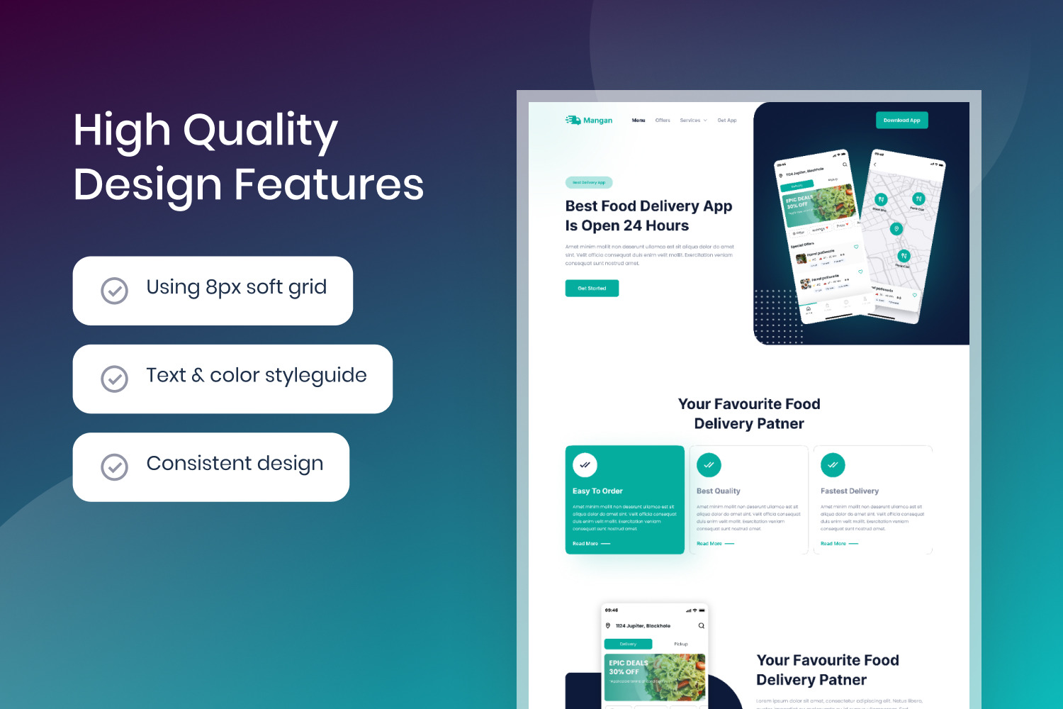 Mangan - Food Delivery Website Landing Page Mangan - Food Delivery Website Landing Page
