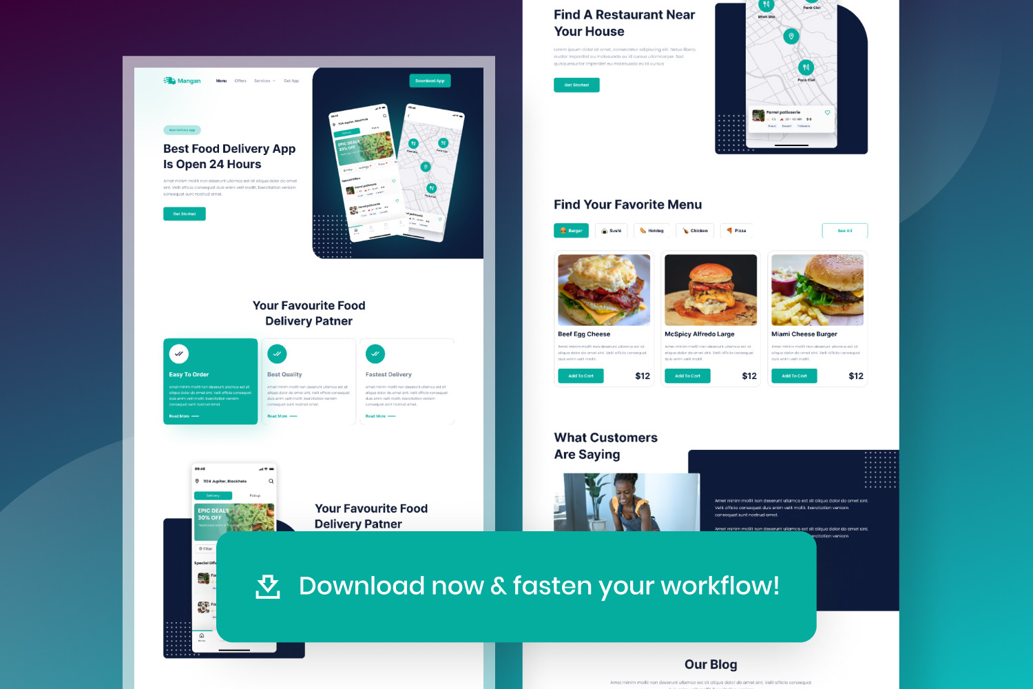 Mangan - Food Delivery Website Landing Page Mangan - Food Delivery Website Landing Page