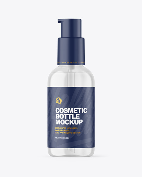 Clear Cosmetic Bottle Mockup