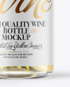 Clear Glass White Wine Bottle Mockup Clear Glass White Wine Bottle Mockup