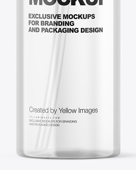 Clear Cosmetic Bottle with Pump Mockup Clear Cosmetic Bottle with Pump Mockup