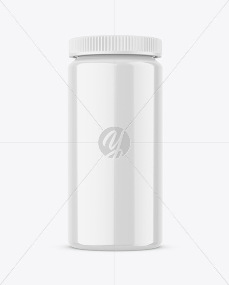 Glossy Plastic Jar Mockup