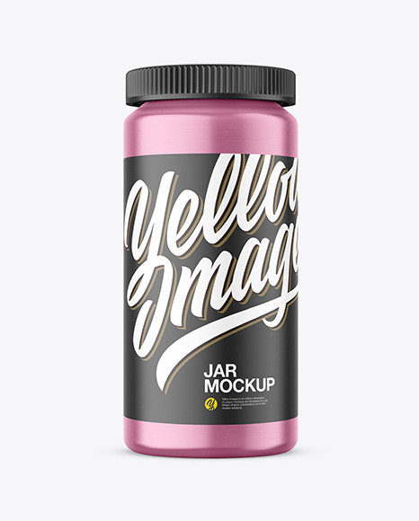 Metallic Plastic Jar Mockup