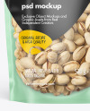 Frosted Plastic Pouch w/ Pistachios Mockup